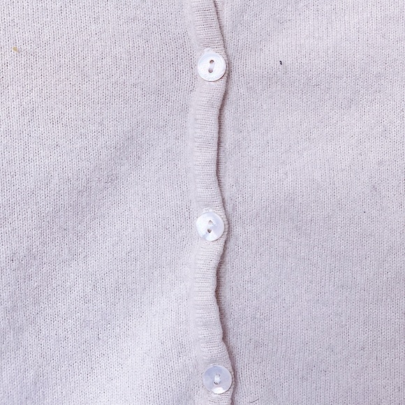 Pale Yellow Cashmere Cardigan - Picture 2 of 3